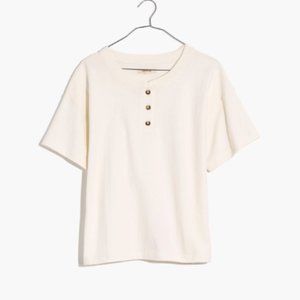 Madewell Parview Henley Tee in XS